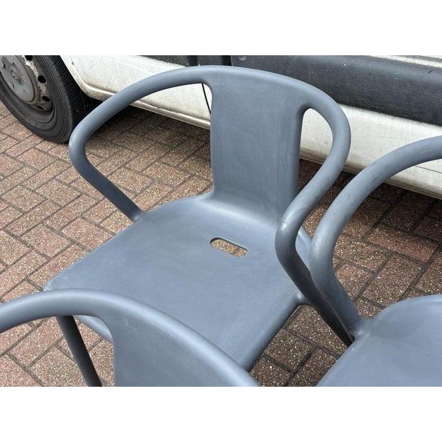 Blue Stackable Air Armchair by Jasper Morrison for Magis, Set of 6 For Sale - Image 8 of 11