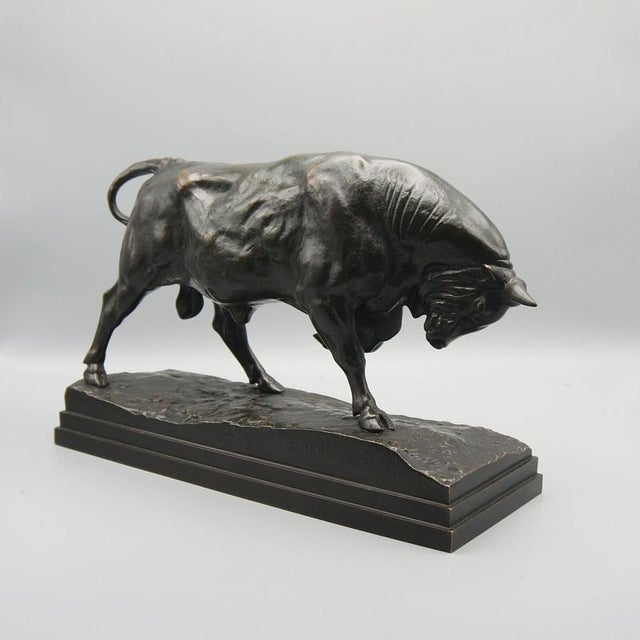 Standing Bull Figurine by Antoine Louis Barye For Sale - Image 5 of 14