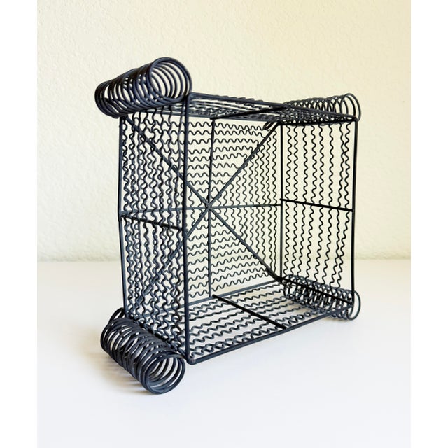 Rustic Coiled Metal Fruit Basket For Sale - Image 4 of 10