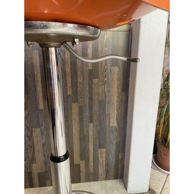 Orange Tractor Stool by Etienne Fermigier for Mirima, 1970s For Sale - Image 12 of 18