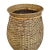 Beautiful hand woven bamboo basket with natural two toned bamboo fibers. Useful for storage or decorative display.