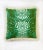 “Wavelength” Verde Sustainably Handprinted on Hemp/Cotton Twill Pillow Cover For Sale - Image 11 of 11