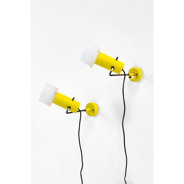 White 3 Model Wall Lamps by Gino Sarfatti for Arteluce, 1959, Set of 2 For Sale - Image 8 of 18