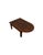 Rustic Early 20th Century Crescent-Shaped Larch Coffee Table For Sale - Image 3 of 5