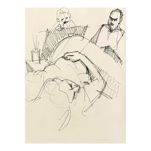 1980s John Reilly Life Drawing Class Artists