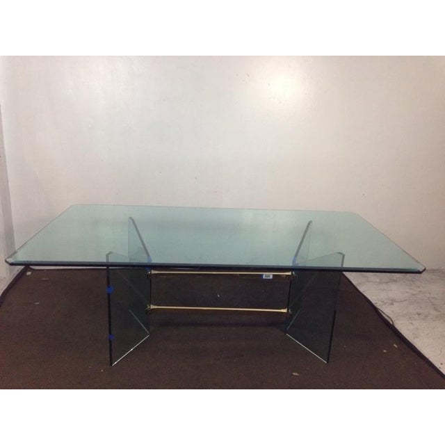 MidCentury Modern French Tempered Glass Table Chairish