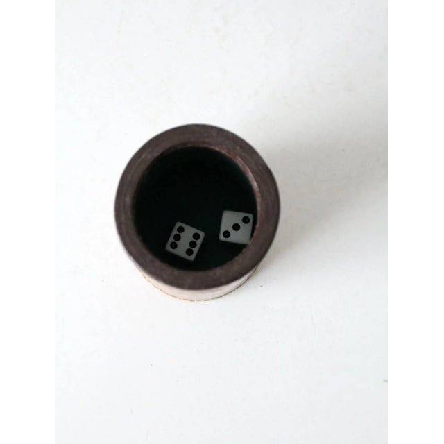 Vintage Leather Dice Cup Set For Sale - Image 11 of 12