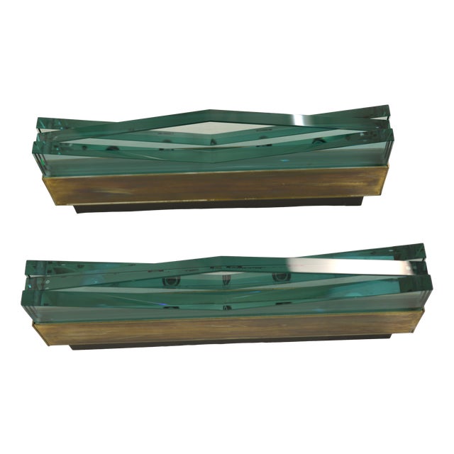 Model 1829 Wall Sconces by Max Ingrand for Fontana Arte, 1960s, Set of 2 For Sale