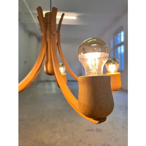 Oak Chandelier from Domus For Sale - Image 6 of 11
