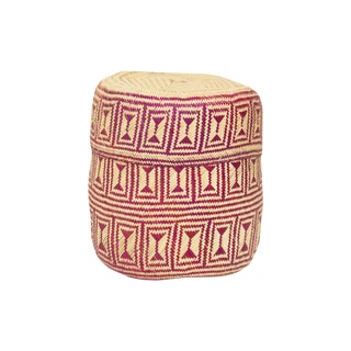 Handmade Lidded Oaxacan Wine Basket For Sale