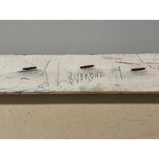 1970s 1972, Large Abstract Acrylic Painting on Canvas, Signed, Dated, Framed For Sale - Image 5 of 6