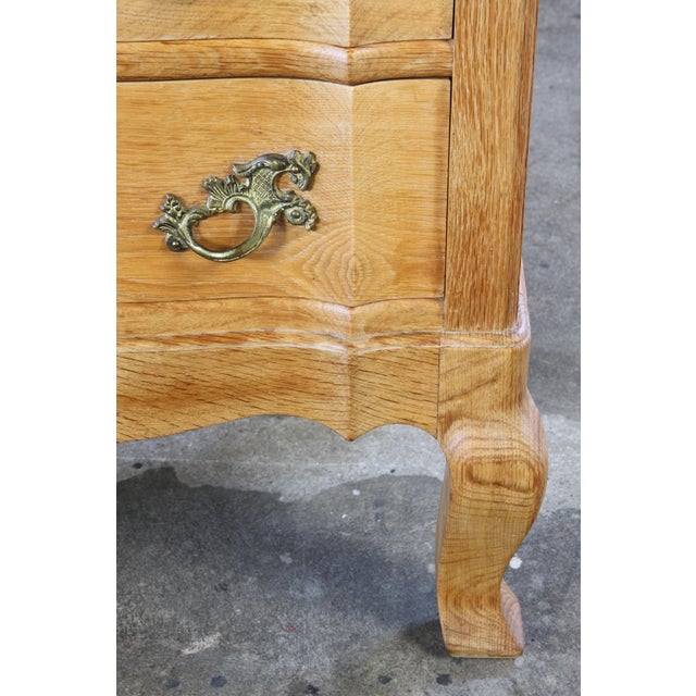 Mid-Century Danish Oak Baroque / Rococo Style Commode attributed to Henning Kjærnulf, 1960s For Sale - Image 13 of 17