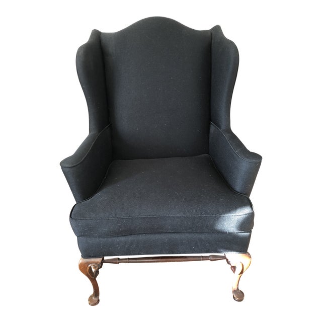 Vintage Reupholstered Wing Chair Chairish