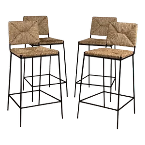 Slender "Campagne" Counter Stools by Design Frères - Set of 4