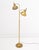 Gerald Thurston Mid-Century Modern Brass Two-Branch Arc Floor Lamp For Sale - Image 4 of 6
