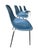 Vintage Mid-Century Modern Blue Fiberglass Shell Chairs, Chrome Legs, Set of Four For Sale - Image 4 of 18