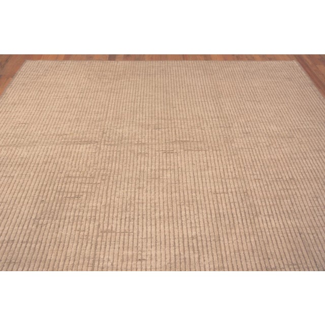 Contemporary Minimalist Modern Contemporary Beige Area Rug For Sale - Image 3 of 5