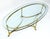 Mid 20th Century Oval 3/4" Glass top Brass Hoof Feet Coffee Center Table MINT For Sale - Image 5 of 18