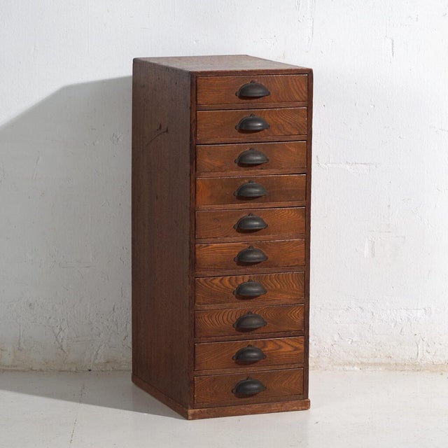 Tall Japanese Ten-Drawer Cabinet For Sale - Image 12 of 12