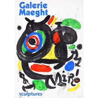 Vintage Miró Galerie Maeght Exhibition Poster, 1970 For Sale
