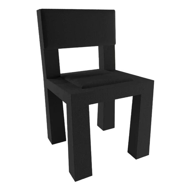 Modern Raw Chair in Black Bouclé from Collector For Sale