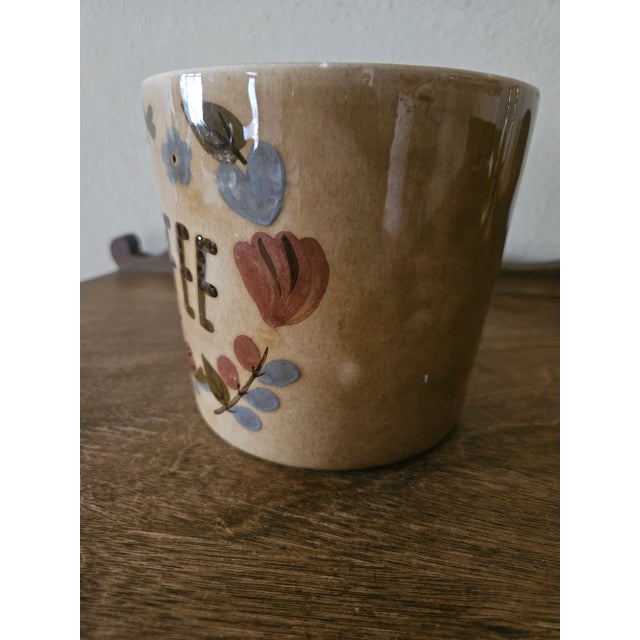 Mid 20th Century Vintage Cleminson Pottery Coffee Canister For Sale - Image 4 of 9