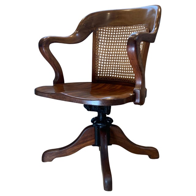 Victorian Oak Revolving Desk Chair, 1890s For Sale - Image 14 of 14