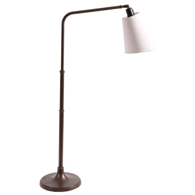 Danish Adjustable Brass Lamp, 1940s For Sale - Image 6 of 7