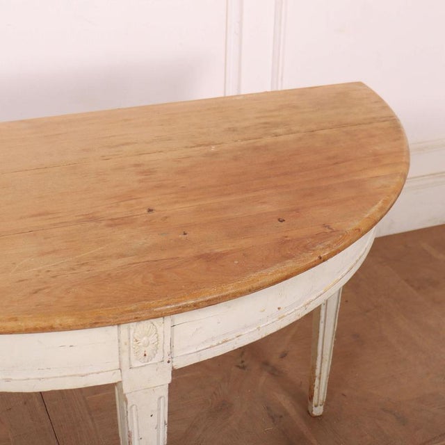 Swedish Demi-Lune Console Table For Sale - Image 6 of 8