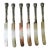 1900's Antique Egyptian Smith Silver Co. Silver Plate Dinner Knives- Set of 6 For Sale