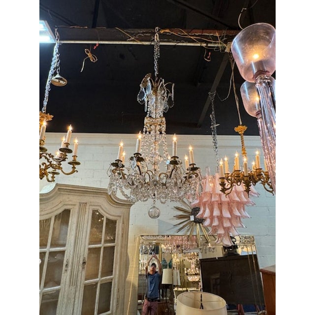 Transparent 19th Century French Baccarat Manner Chandelier For Sale - Image 8 of 8