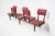 Vintage Italian Bench with 5 Red Leather Seats For Sale - Image 14 of 15