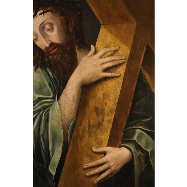Baroque Workshop of Michael Coxie, Christ Carrying the Cross, 1600, Oil on Board For Sale - Image 3 of 15