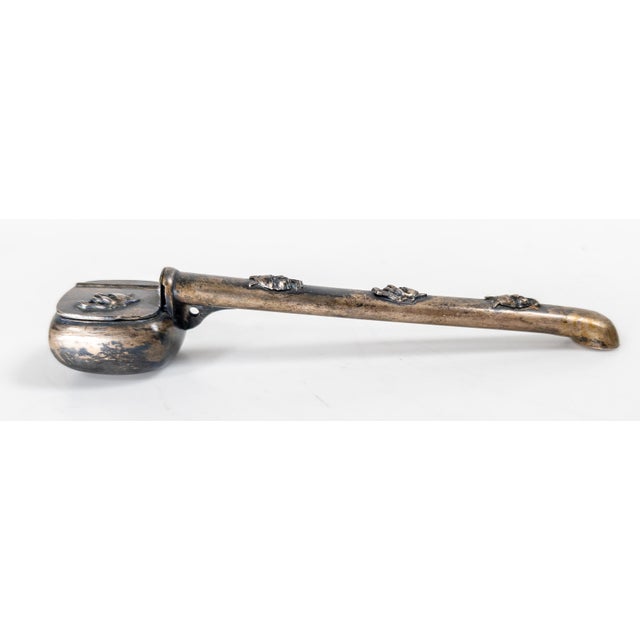 Late 19th Century 19th Century Japanese Meiji Silver Yatate Writing Set With Oni Masks For Sale - Image 5 of 14