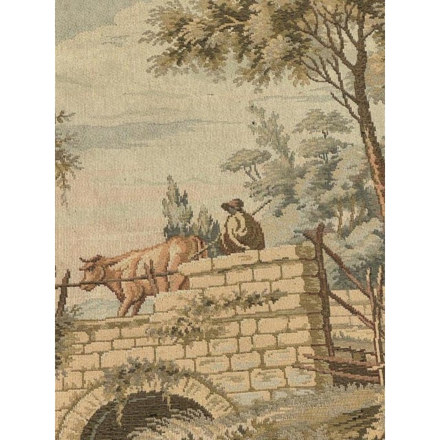 Vintage French Aubusson Style Jacquard Tapestry, 1970s For Sale - Image 14 of 18