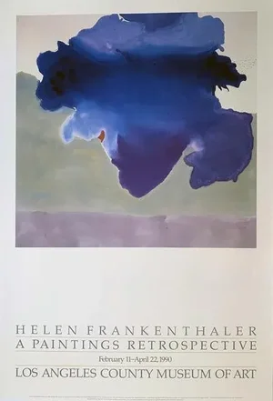 1990 Los Angeles County Museum of Art Helen Frankenthaler Exhibition Poster