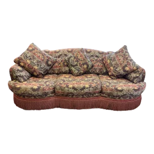 Vanguard Furniture Scalloped Edge Three Seat Sofa