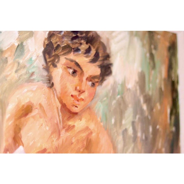 Bernt Lauritzen, Ballerina, 1960s, Large Oil on Canvas For Sale - Image 4 of 11