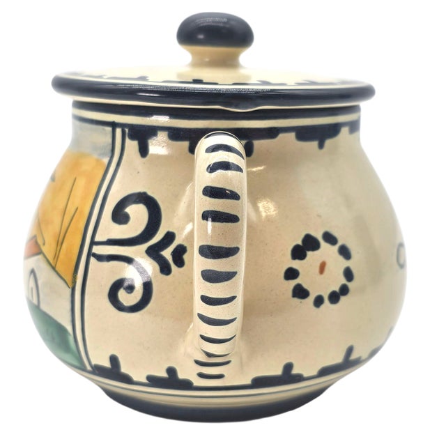 Late 20th Century Corso Dei Fiori “Casolare” Cream & Sugar, Hand Painted Italian Maiolica For Sale - Image 10 of 18