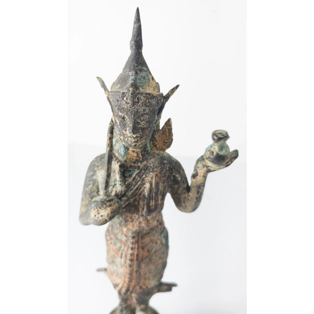 20th Century South East Asian Thai or Burmese Standing Buddha Figure For Sale In New York - Image 6 of 9
