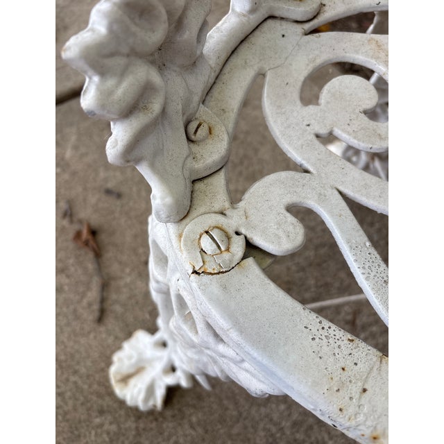 Metal Late 19th Century White Cast Iron Grapevine Garden Set, 4 Pieces For Sale - Image 7 of 13