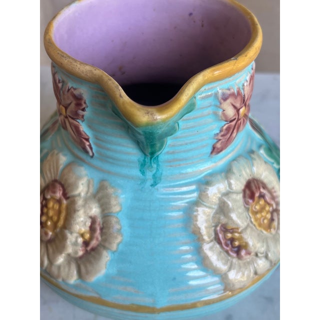 Victorian Era Majolica Pitcher, England, C. 1880's For Sale In San Francisco - Image 6 of 13