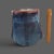 Late 20th Century Mid-Century Modern Glazed Pottery Unusual Form Blue Vase For Sale - Image 5 of 8