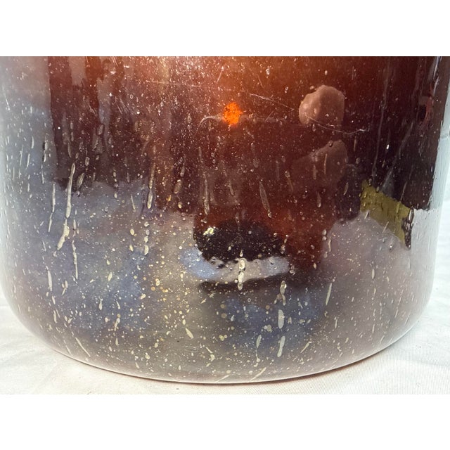 Large Rare Antique 1800's Hand Blown Amber Glass Demijohn Carboy Wine Bottle Jar For Sale In New York - Image 6 of 13