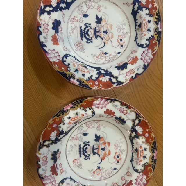 Brownfield & Sons Chinoiserie Bowls 1871 - 1891 Imari Pattern Ironstone - Set of 7 For Sale - Image 10 of 12