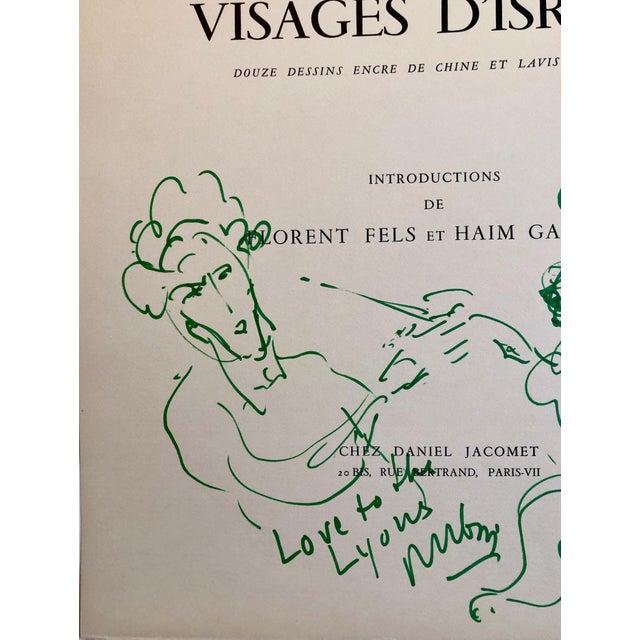 Original drawing on Lithograph cover sheet printed by Chez Daniel Jacomet, Paris, France 1960 on on Arches deckle edged...