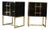 Black Glass & Brass Bedside Tables by Justfurnituress, Set of 2 For Sale - Image 11 of 11