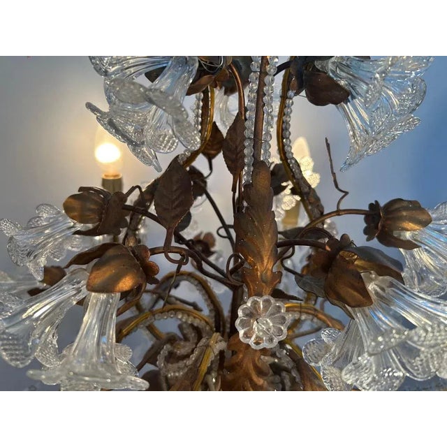 Murano Glass Chandelier, 1950s For Sale - Image 11 of 18