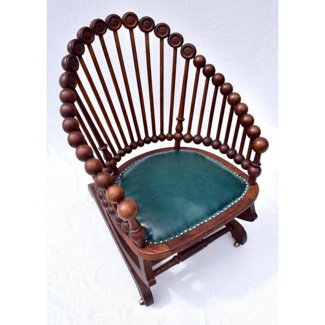 19th Century Lollipop Platform Rocking Chair by George Hunzinger For Sale - Image 4 of 12