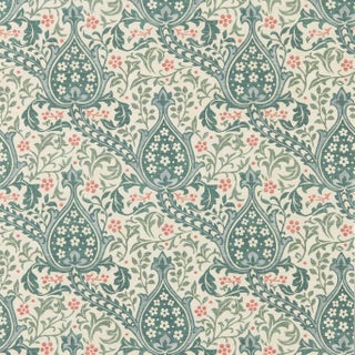 Morris & Co. Persian Tulip Wallpaper in Teal For Sale